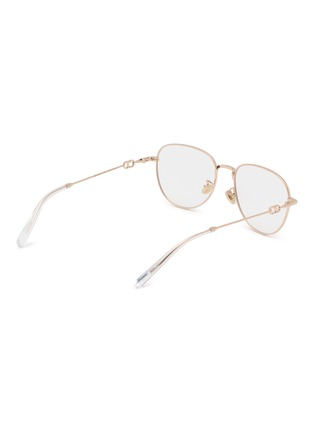 Figure View - Click To Enlarge - DIOR - Petit CDO R2U Metal Oval Optical Glasses