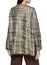 Back View - Click To Enlarge - MOUCHE - Round Neck Tweed Cape Coat