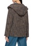 Back View - Click To Enlarge - MOUCHE - Hooded Double Breasted Tweed Jacket