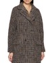  - MOUCHE - Notch Lapel Double Breasted Tweed Coat