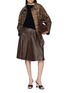 Figure View - Click To Enlarge - MOUCHE - Rounded Collar Tweed Coat