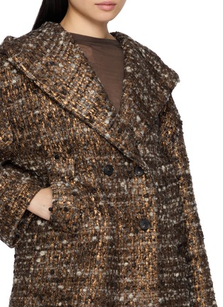  - MOUCHE - Hooded Double Breasted Tweed Jacket