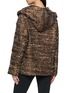 Back View - Click To Enlarge - MOUCHE - Hooded Double Breasted Tweed Jacket