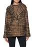 MOUCHE Hooded Double Breasted Tweed Jacket