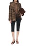 Figure View - Click To Enlarge - MOUCHE - Hooded Double Breasted Tweed Jacket