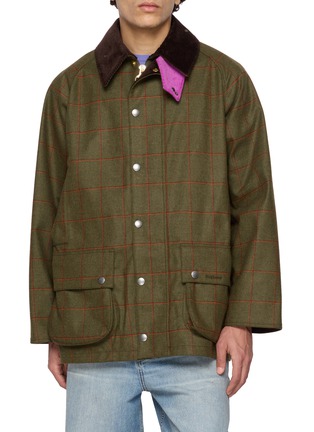 Main View - Click To Enlarge - BARBOUR - X Paul Smith Beaufort Windowpane Chequered Wool Jacket