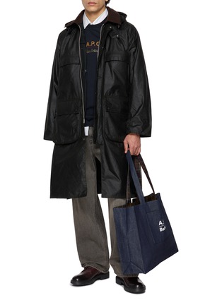 Figure View - Click To Enlarge - BARBOUR - x A.P.C. Sugarplump Bedale Long Wax Jacket