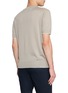 Back View - Click To Enlarge - ARCH4 - Mr Gubbins Short Sleeve Contrast Trim Cashmere Sweater