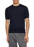 ARCH4 Mr Gubbins Short Sleeve Contrast Trim Cashair Knit Sweater