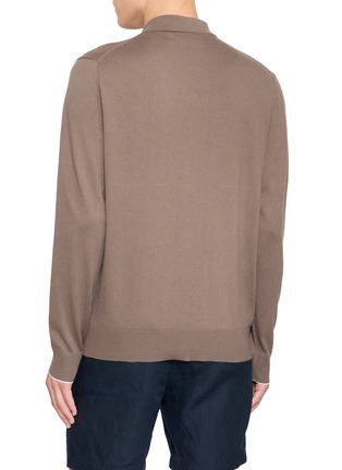 Back View - Click To Enlarge - ARCH4 - Buttoned Flap Pocket Knit Shirt