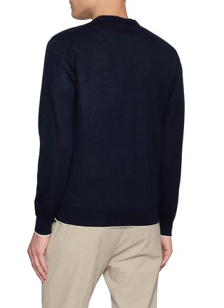 Back View - Click To Enlarge - ARCH4 - Mr Cruickshank Cashmere Knit Cardigan