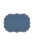 PLUMERIA HOME Scalloped Frames Placemat — Blue/Pink