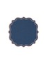 PLUMERIA HOME Scalloped Coaster — Blue/Antique Pink