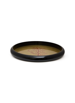 Main View - Click To Enlarge - PLUMERIA HOME - Coral Motif Polished Brass Tray