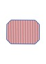 PLUMERIA HOME Striped Horizontal Coaster — Red