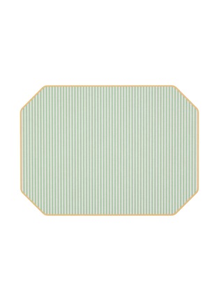 Main View - Click To Enlarge - PLUMERIA HOME - Vertical Striped Placemat — Green