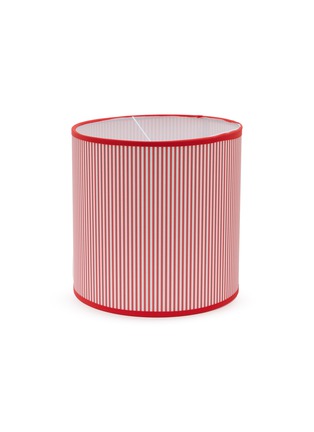 Main View - Click To Enlarge - PLUMERIA HOME - Vertical Striped Lampshade — Red