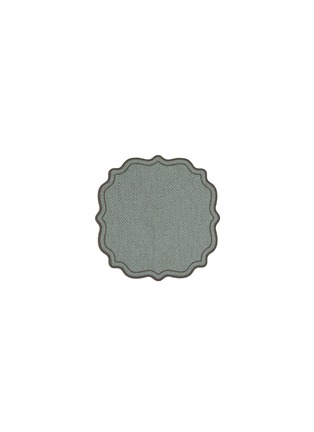 Main View - Click To Enlarge - PLUMERIA HOME - Scalloped Coaster — Sage Green