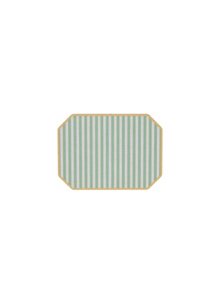 Main View - Click To Enlarge - PLUMERIA HOME - Striped Horizontal Coaster — Yellow
