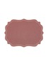PLUMERIA HOME Scalloped Frames Placemat — Brick/Pink