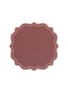 PLUMERIA HOME Scalloped Coaster — Brick/Antique Pink
