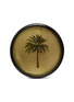 Detail View - Click To Enlarge - PLUMERIA HOME - Palm Tree Motif Polished Brass Tray