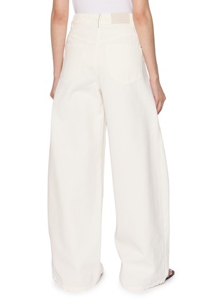 Back View - Click To Enlarge - BRUNELLO CUCINELLI - Wide Leg Light Wash Jeans