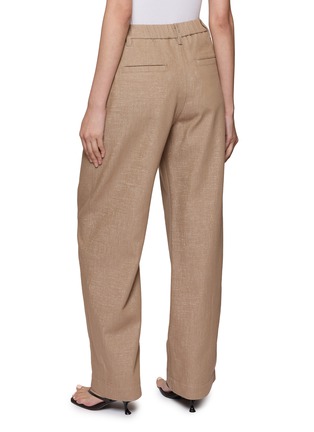 Back View - Click To Enlarge - BRUNELLO CUCINELLI - Double Pleat Elasticated Light Wash Denim Tapered Pants