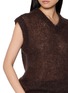  - BRUNELLO CUCINELLI - V-Neck Monili Trim Gauze Knit Vest