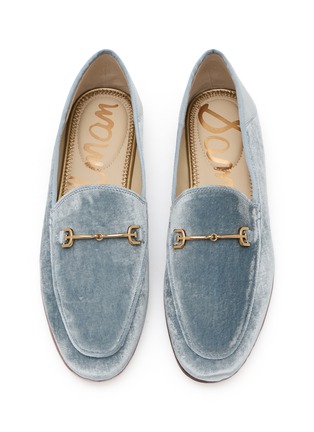 Detail View - Click To Enlarge - SAM EDELMAN - Loraine Horsebit Silk Velvet Loafers