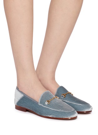 Figure View - Click To Enlarge - SAM EDELMAN - Loraine Horsebit Silk Velvet Loafers
