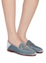 Figure View - Click To Enlarge - SAM EDELMAN - Loraine Horsebit Silk Velvet Loafers