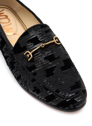 Detail View - Click To Enlarge - SAM EDELMAN - Loraine Horsebit Sequin Velvet Loafers