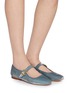Figure View - Click To Enlarge - SAM EDELMAN - Michaela Silk Velvet Mary Jane Flats