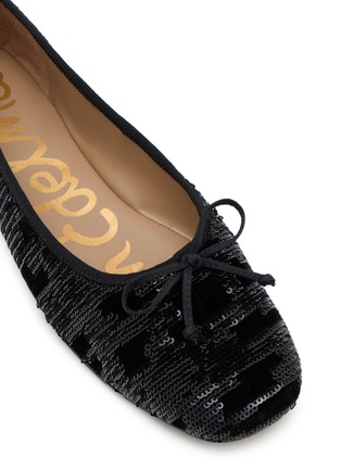 Detail View - Click To Enlarge - SAM EDELMAN - Alie Sequin Velvet Ballet Flats
