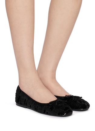 Figure View - Click To Enlarge - SAM EDELMAN - Alie Sequin Velvet Ballet Flats