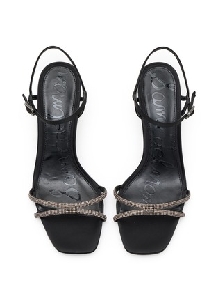 Detail View - Click To Enlarge - SAM EDELMAN - Presley 60 Embellished Satin Kitten Heel Sandals