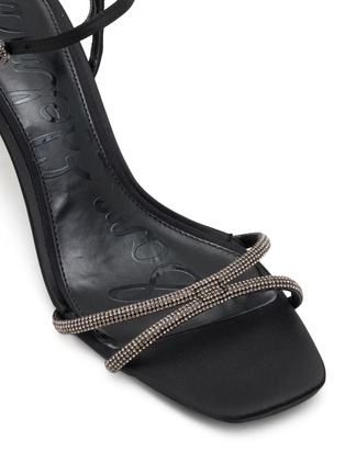 Detail View - Click To Enlarge - SAM EDELMAN - Presley 60 Embellished Satin Kitten Heel Sandals