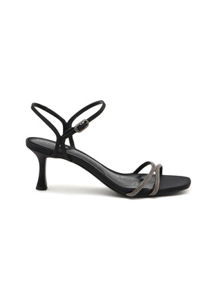 Main View - Click To Enlarge - SAM EDELMAN - Presley 60 Embellished Satin Kitten Heel Sandals