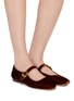 Figure View - Click To Enlarge - SAM EDELMAN - Michaela Silk Velvet Mary Jane Flats