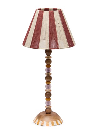 Main View - Click To Enlarge - CHEHOMA - Morena Beaded Wood Table Lamp