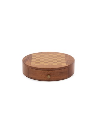 Main View - Click To Enlarge - CHEHOMA - Round Wooden Box Chess Game