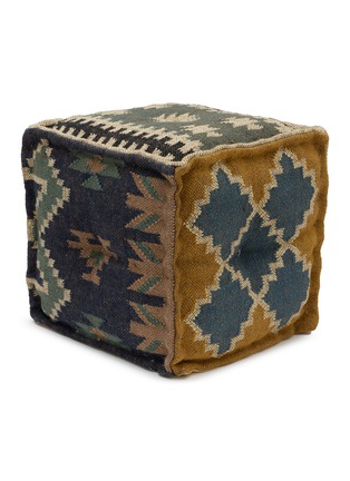 Detail View - Click To Enlarge - CHEHOMA - Kilim Pouffe — Summer