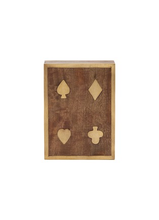 Main View - Click To Enlarge - CHEHOMA - Brass Detailed Box With 2 Decks Of Cards