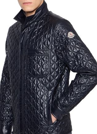  - MONCLER - Cleorine Diamond Quilted Shiny Shirt Jacket