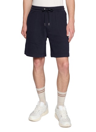 Main View - Click To Enlarge - MONCLER - Side Stripe Cotton Fleece Shorts