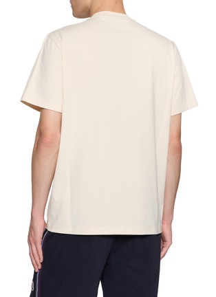 Back View - Click To Enlarge - MONCLER - 1952 Badge Logo Cotton T-Shirt