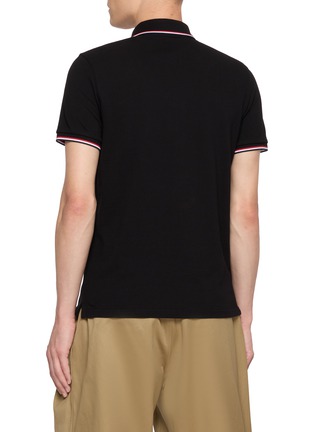 Back View - Click To Enlarge - MONCLER - Striped Collar Polo Shirt