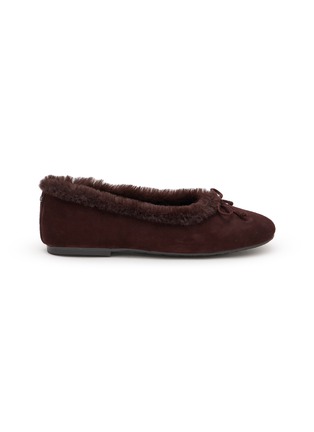 Main View - Click To Enlarge - SAM EDELMAN - Alie Cozy Suede Shearling Ballerinas Flats