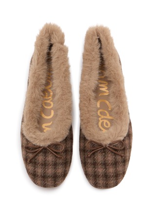 Detail View - Click To Enlarge - SAM EDELMAN - Alie Cozy Suede Shearling Ballerinas Flats